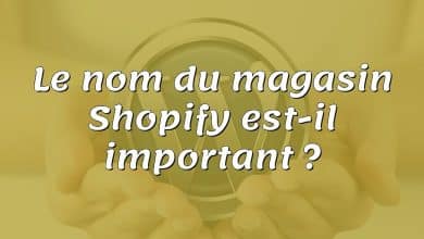 Le nom du magasin Shopify est-il important ?